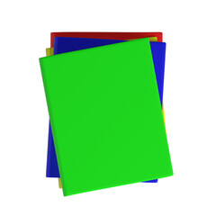 3d rendering illustration of a stack of books
