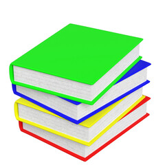 3d rendering illustration of a stack of books