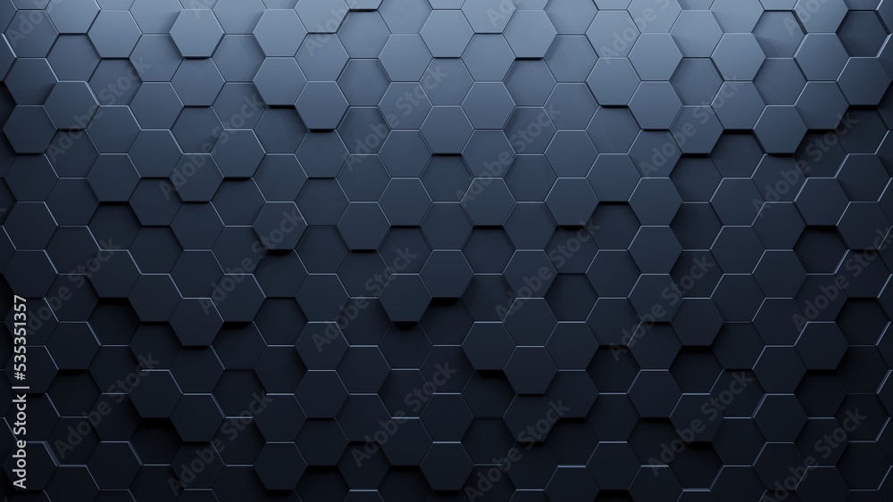 Aufkleber Realistic abstract honeycomb background. 3d rendering.