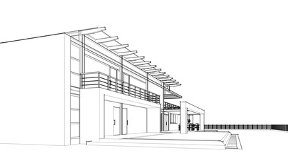 sketch of building