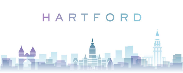 Hartford Transparent Layers Gradient Landmarks Skyline