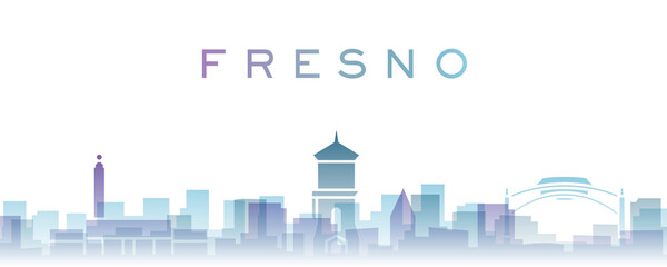 Fresno Transparent Layers Gradient Landmarks Skyline