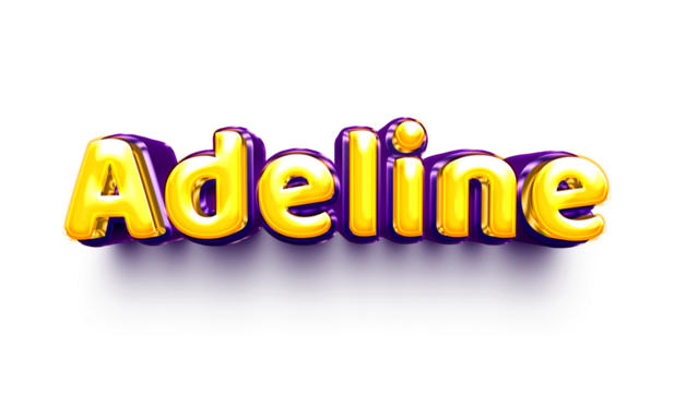 name of girls bubbly celebration decoration hanging air balloon shiny adeline