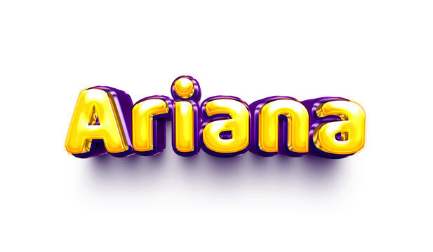 name of girls bubbly celebration decoration hanging air balloon shiny ariana