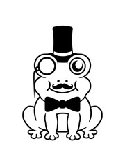 Obraz premium Gentlemen Sir Frosch Zylinder 
