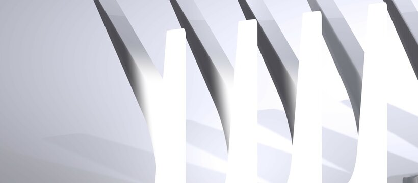 Abstract 3D rendering, futuristic building concept, can also be like machine parts, with a gray color combination, very suitable for design backgrounds.