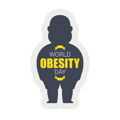 World obesity day flyer design good for world obesity day celebration - obrazy, fototapety, plakaty