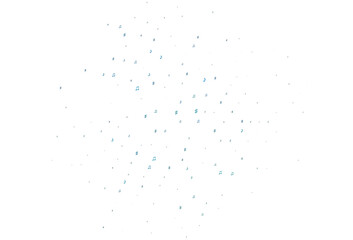 Light Blue, Green vector pattern with music elements.