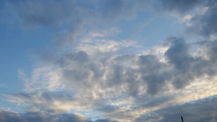 早朝に暗雲が立ち込めた怪しい空