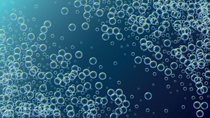 Foam party background with shampoo and soap suds bubbles.