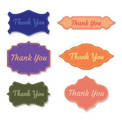 Thank you vintage frame. vector illustration