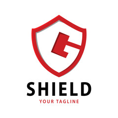 Shield With The Initial G Inside. Logo Design