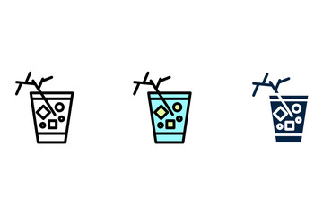 cocktail concept line icon. Simple element illustration. cocktail concept outline symbol design.