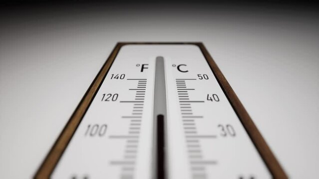 thermometer winter cold animation zero up down medicine closeup distance low marketing social media weather wind wooden.