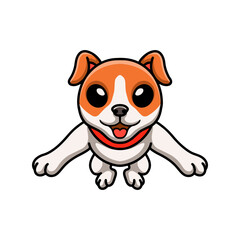 Cute jack russel dog cartoon