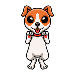 Cute jack russel dog cartoon
