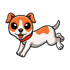 Cute jack russel dog cartoon