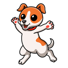 Cute jack russel dog cartoon