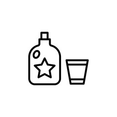 liqueur concept line icon. Simple element illustration. liqueur concept outline symbol design.