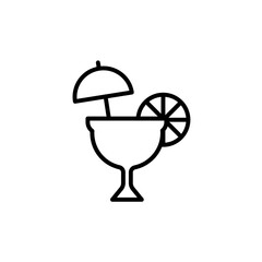Cocktail concept line icon. Simple element illustration. Cocktail concept outline symbol design.