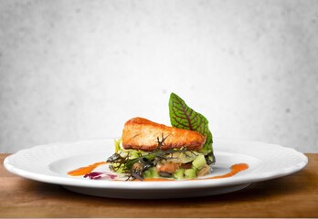Tasty fish fillet, food concept