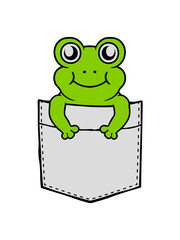 Brusttasche kleiner süßer Frosch 