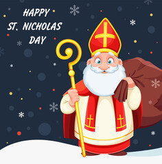 Saint Nicholas or Sinterklaas. Merry Christmas - 535366705