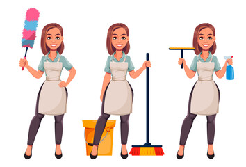 Housewife concept, young pretty stylish woman - 535366725