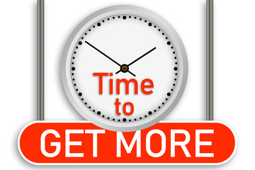 Time for get more text message with clock and sign board