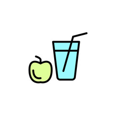 juice concept line icon. Simple element illustration. juice concept outline symbol design.
