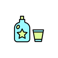 liqueur concept line icon. Simple element illustration. liqueur concept outline symbol design.