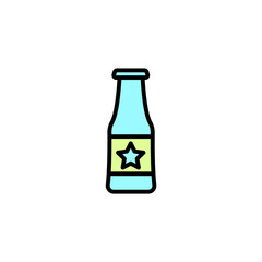 Cola bottle concept line icon. Simple element illustration. Cola bottle concept outline symbol design.