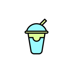 milk shake concept line icon. Simple element illustration. milk shake concept outline symbol design.