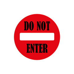 red brick sign. Sign forbidden. Symbol ban entry. Icon no entry. Forbidden access. Vector illustration. Stock image. 