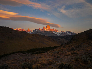 Sunrise in El Chalten, Patagonia Argentina