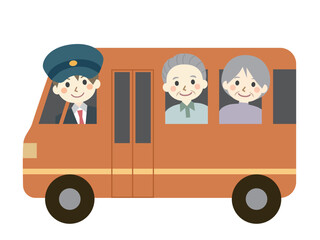 バス　高齢者　運転手