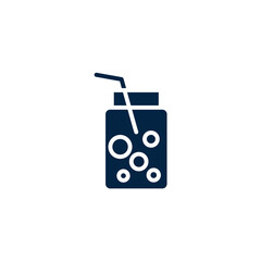Smoothie and straw concept line icon. Simple element illustration. Smoothie and straw concept outline symbol design.