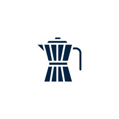 Stovetop espresso maker coffee pot concept line icon. Simple element illustration. Stovetop espresso maker coffee pot concept outline symbol design.