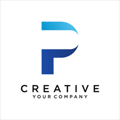P Letter Logo Design Icon Template