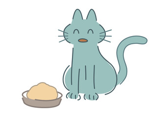 猫と餌