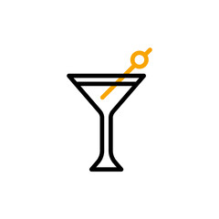 cocktail concept line icon. Simple element illustration. cocktail concept outline symbol design.