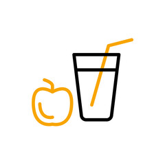 juice concept line icon. Simple element illustration. juice concept outline symbol design.