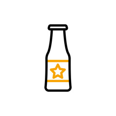 Cola bottle concept line icon. Simple element illustration. Cola bottle concept outline symbol design.