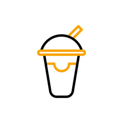 milk shake concept line icon. Simple element illustration. milk shake concept outline symbol design.