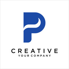P Letter Logo Design Icon Template