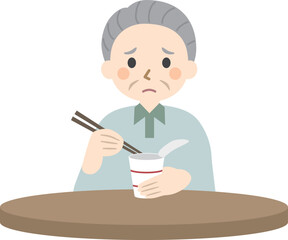 高齢者　カップ麺