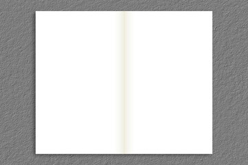 white paper on gray background
