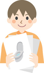 絵でコミュニケーション　介護士