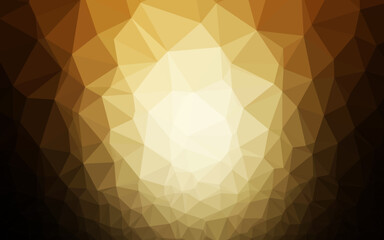 Dark Yellow, Orange vector blurry triangle pattern.