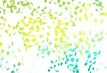 Light blue, yellow vector pattern with chaotic shapes.